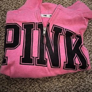 Bright pink Victoria’s secret PINK quarter zip